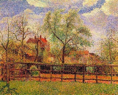 Poiriers En Fleurs Ragny Matin Camille Pissarro Camille Pissarro