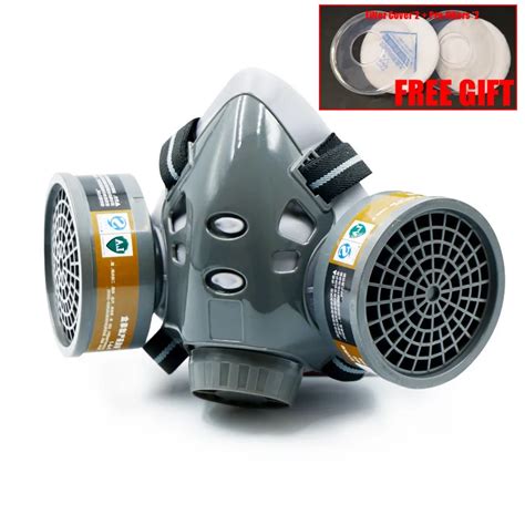 Respirateur Chimique Demi Visage Gaz Anti Poussi Re Double Filtre