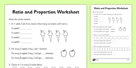 Ratio And Proportion Worksheet Math Twinkl