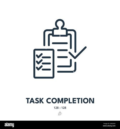 Task Completion Icon Checklist Agenda Schedule Editable Stroke