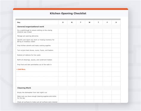 Free Kitchen Opening And Closing Checklist Toast Toast Pos