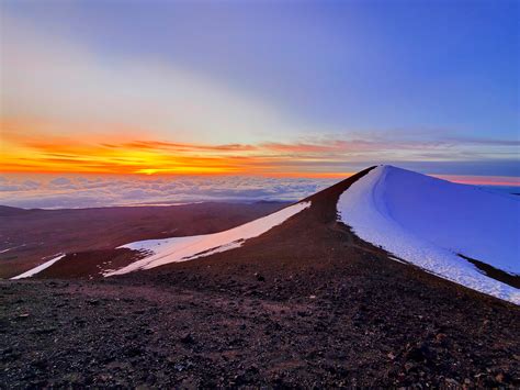 Mauna Kea Snow Sunset