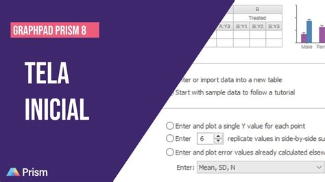 Graphpad Prism Tutorial Entenda Como Utilizar A Tela Inicial Youtube