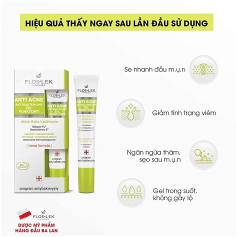 Gel Đặc Trị Mụn Floslek Anti Acne Spot Gel For Imperfections 20mlgel