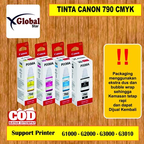 Jual TINTA CANON GI 790 PREMIUM COMPATIBLE For CANON G1000 G2000