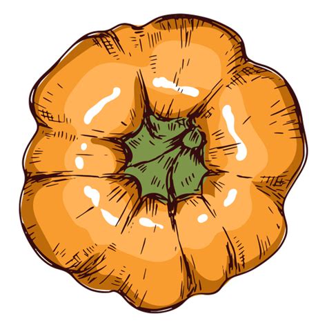 Diseño Png Y Svg De Calabaza De La Ilustración De Arriba Para Camisetas