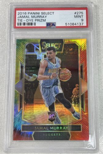 Panini Select Tie Dye Prizm Courtside Jamal Murray Rc Psa