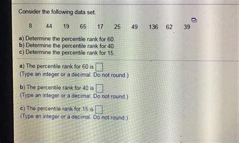 Solved Consider The Following Data Set Chegg