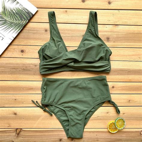 Acquista Pz Set Donne Di Estate Solido Sexy Bikini Costume Da