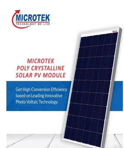 Polycrystalline Microtek 330W Solar Panel 36 20 V At 7400 Piece In