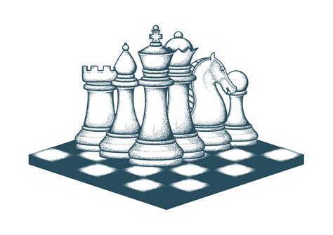 Chess Set Hand Draw Vector 10586913 Vector Art At Vecteezy