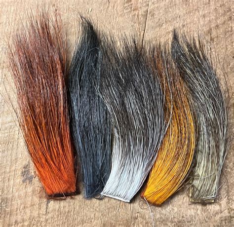 Nature S Spirit Natural And Dyed Moose Mane On Line Fly Tying