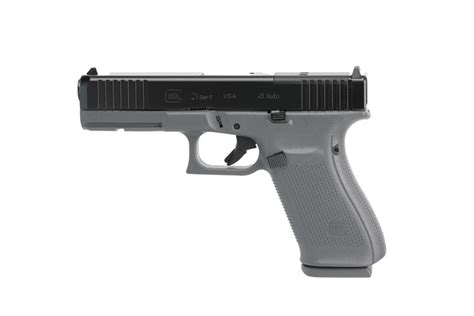 Glock 21 Gen 5 Mos 45 Acp 4 6in Barrel 13 1 3 Fixed Sights Gray Frame Range Usa