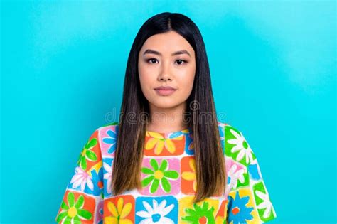 Full Size Portrait Of Nice Adorable Malaysian Girl Wear Floral Outfit