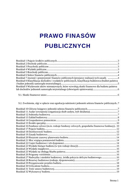 Notatek pl prawo finansow publicznych skrypt PRAWO FINASÓW Rozdział 1