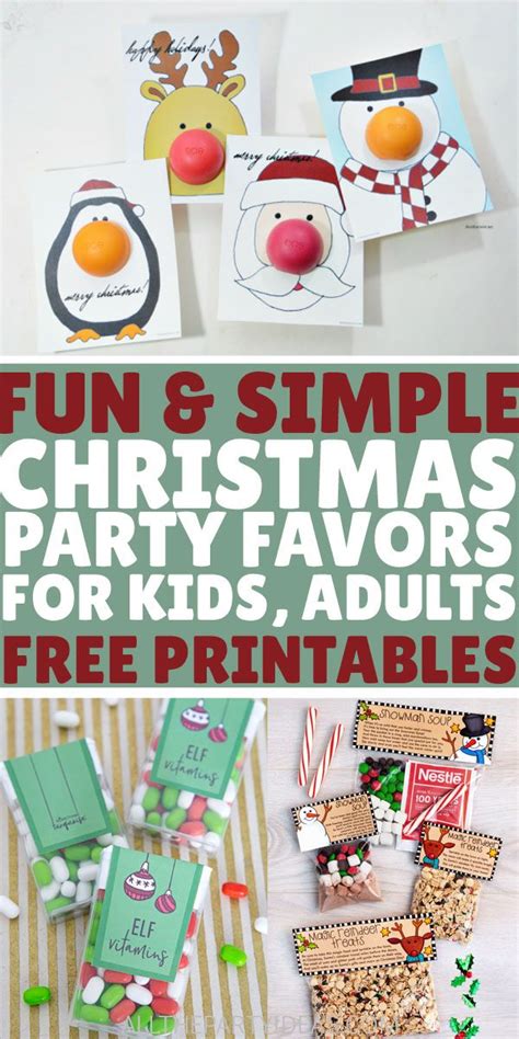 29 Easy Diy Christmas Party Favors And Treat Ideas Free Printables