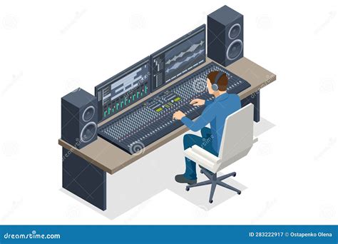 Isometric Music Studio Icons Cartoon Vector Cartoondealer