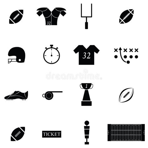 Referee American Football Icon Set Stock Illustrations Referee