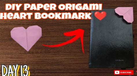 Origami Heart Corner Bookmark Youtube