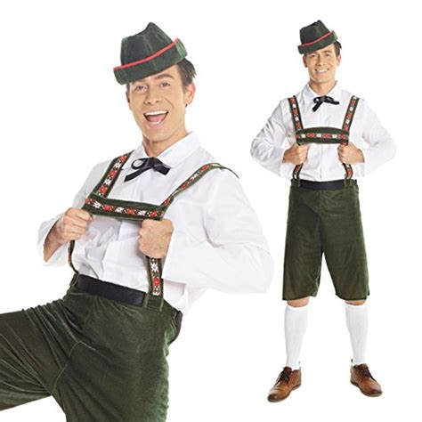 Morph Mens Oktoberfest Costume Men Brown Shorts Lederhosen Men German