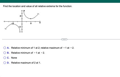 Solved Find The Location And Value Of All Relative Extrema Chegg