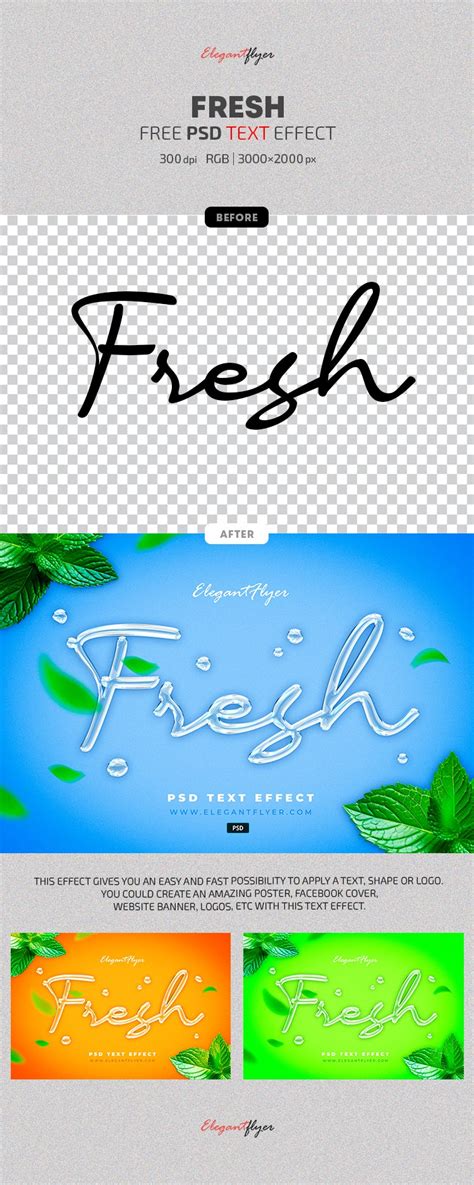 Blue Creative Fresh Free Text Effect Photoshop By Elegantflyer