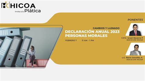 Declaración Anual 2023 Para Personas Morales Cambios Y Llenado Youtube