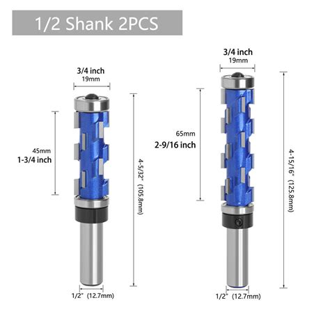 Mm Inch Shank Double Bearing Spiral Flush Trim Router Bit Flush