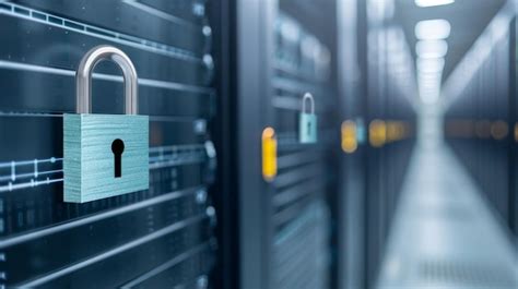 secure data center server room  padlock  metal door