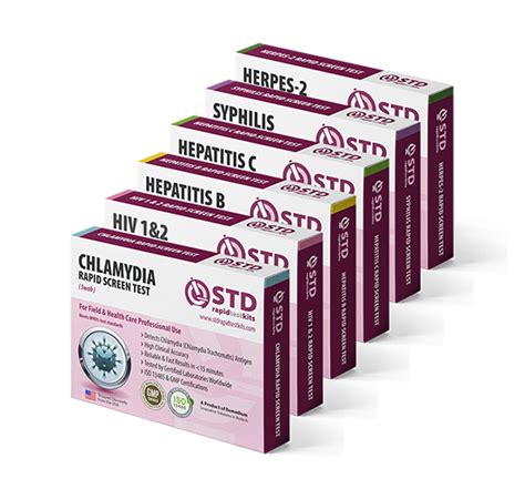 6 Stds At Home Multi Std Rapid Test Kit Package Chlamydia Syphilis