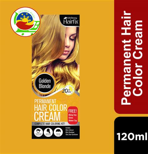 Hairfix Permanent Hair Color Cream Kit Golden Blonde 120Ml Pinoy Mart