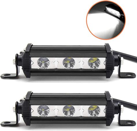 Amazon Willpower 2PCS 4 Inch 15W Single Row LED Light Bar Low