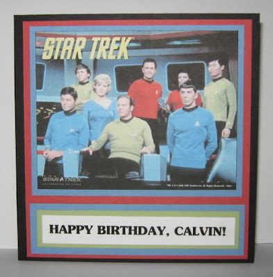 StamperJoyce's Creative Corner: Star Trek Birthday Card