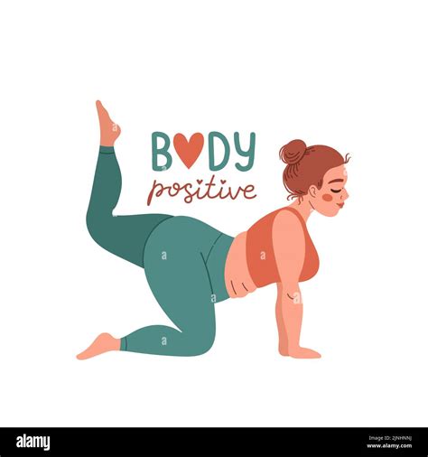 Body Positive Love Your Body Quote Flat Vector Stock Vector Image And Art Alamy