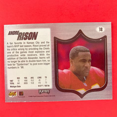 1998 Playoff Absolute SSD Silver 38 Andre Rison For Sale Online EBay