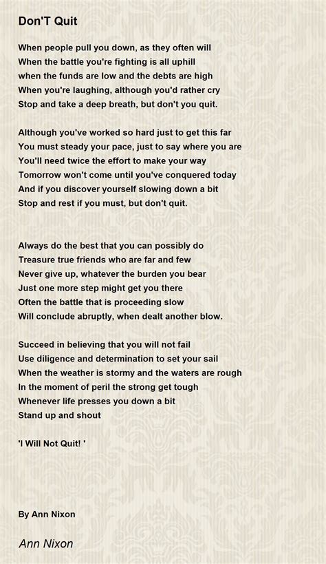 Dont Quit Poem Printable Version Pdf