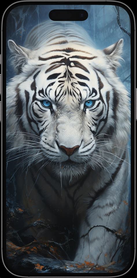 White Tiger Portrait Digital Art Print, Wall Art, AI Generated, AI Art ...