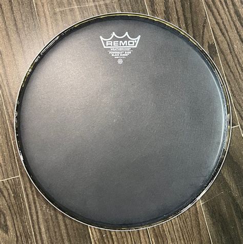remo  marching bass powermax black suede drum head pm