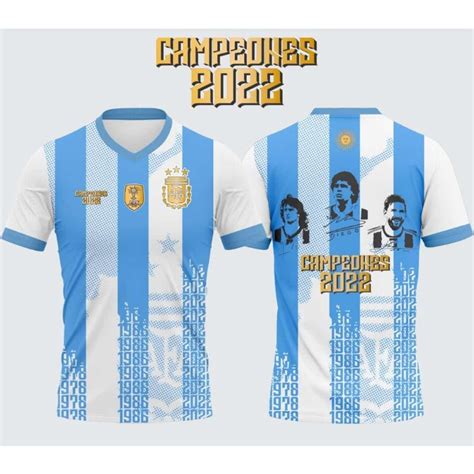 Jual JERSEY ARGENTINA CHAMPIONS PIALA DUNIA QATAR 2022 FULL PRINTING