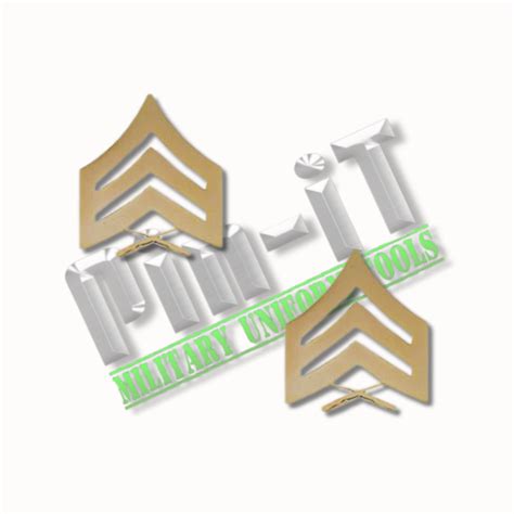 Usmc Sergeant Metal Chevrons Satin Gold For E