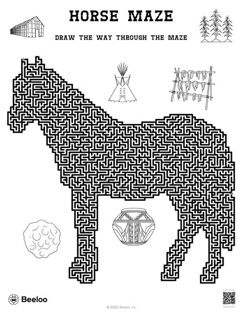 Horse Maze • Beeloo Printable Crafts And Activities For Kids