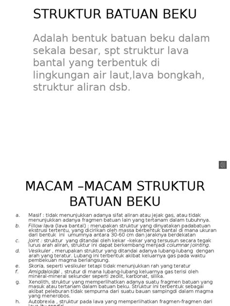 Pdf Struktur Batuan Beku Dokumen Tips