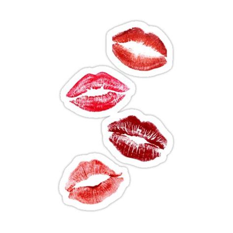 Lipstick Kisses Sticker For Sale By Lux Lisbon Autocollant Macbook