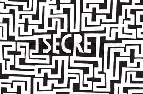 Deep buried secret hidden in complex maze | Stock vector | Colourbox