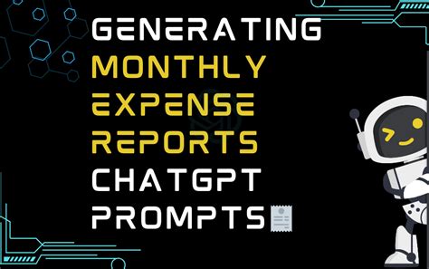 Generating Monthly Expense Reports ChatGPT Prompts Pro AI Prompt