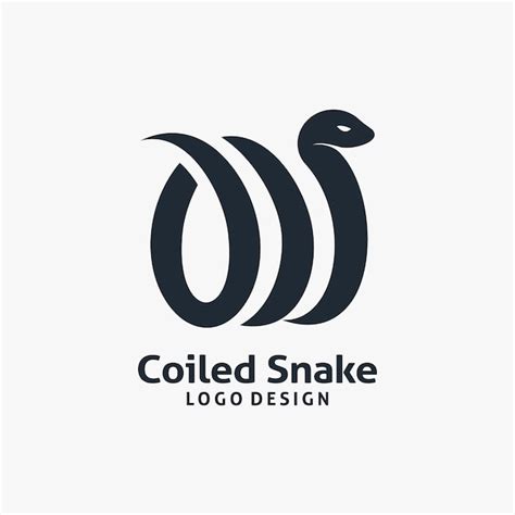 Diseño de logotipo de serpiente en espiral Vector Premium