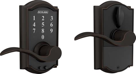 Schlage Fe695 Cam 716 Acc Touch Camelot Lock With Accent Lever Electronic Keyless Entry Lock