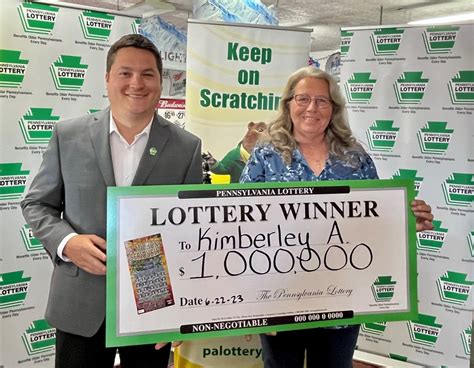 Pa Lottery Presents Commemorative Check To Winner Of 1 Million Scratch