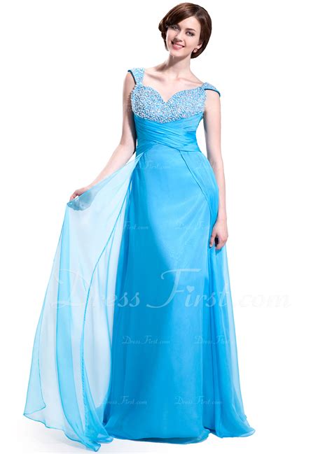 Empire Sweetheart Floor Length Chiffon Prom Dress With Ruffle Beading 018025634 Dressfirst