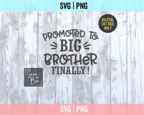 Big Brother Finally Svg Promoted To Big Brother Svg Big Brother Shirt